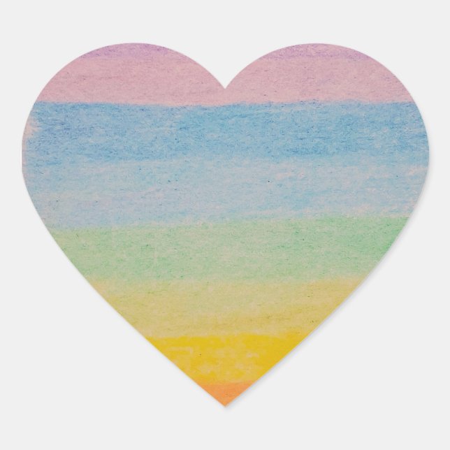 Cœur Rainbow Sticker (Devant)