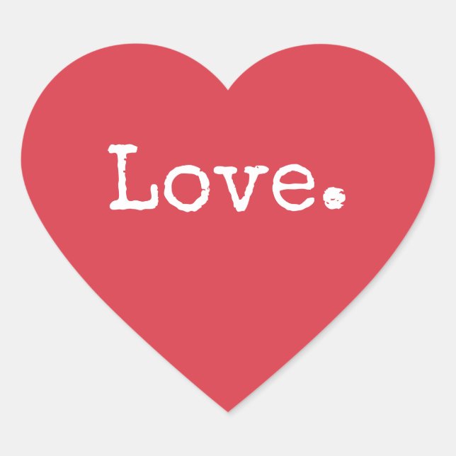 Cœur Red Heart Love Envelope Seal Sticker (Devant)