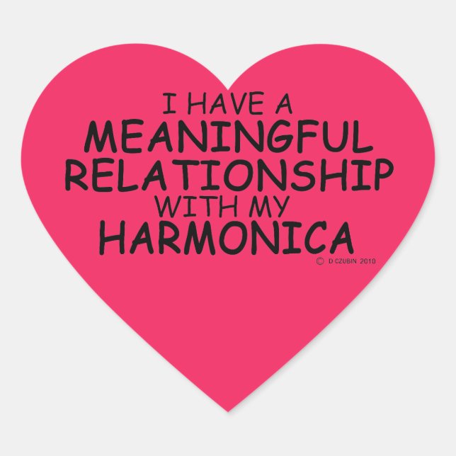 Cœur Relation significative Sticker Coeur Harmonica (Devant)