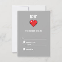 Cœur ringard 8 bits rsvp