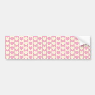 Coeur rose À damiers Sticker Arrière - plan