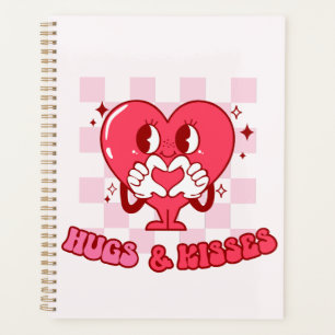 Coeur rose accolades et baisers