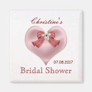 Coeur rose, arc, aimant à Fête des mariées de fleu