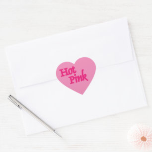 Coeur rose chaud petites autocollants