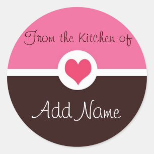 Coeur rose "de la cuisine de" Sticker