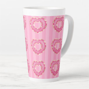 Coeur rose Doughnut café Mug