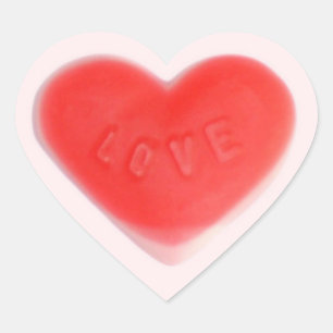 Coeur rose doux coeur autocollant