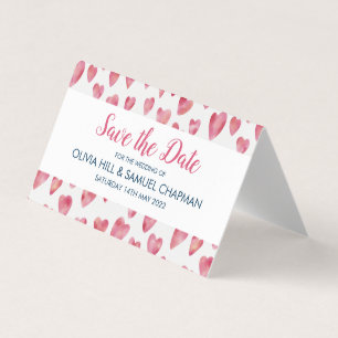 Coeur rose Enregistrer la date