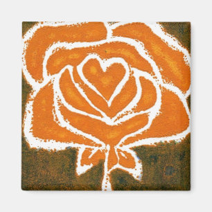 "Coeur Rose N° 8" Magnet floral