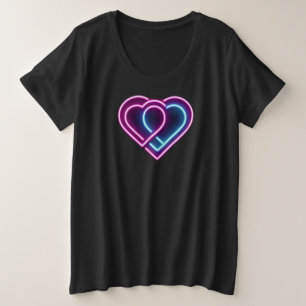 Coeur rose néon/bleu Tasse de la Saint-Valentin