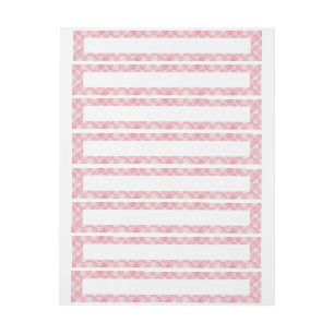 COEUR ROSE QUILT 1"x7.25" Vraiment grand Étiquette