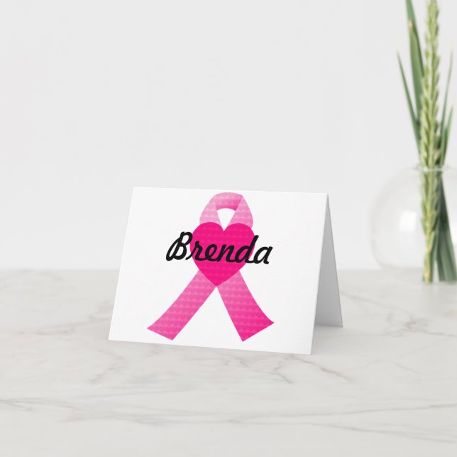 Coeur rose Ruban Sensibilisation au cancer du sein (Devant)