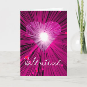 Coeur rose 'Valentine...être ma carte de voeux