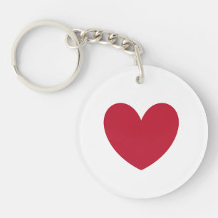 Coeur rouge en blanc