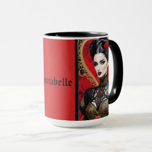 Coeur rouge Goth Lady Coffee Mug