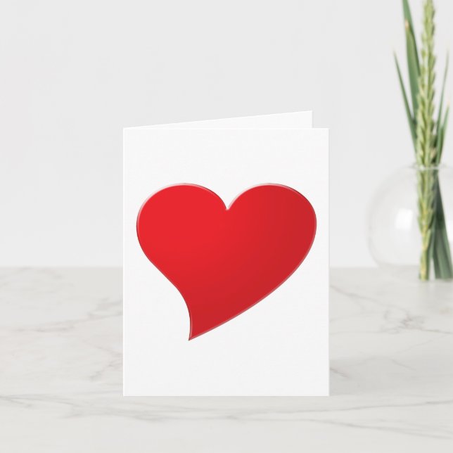 Coeur rouge mignon texte personnalisé Saint Valent (Devant)
