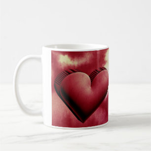 Coeur rouge Romantique 3d Aquarelle Mug