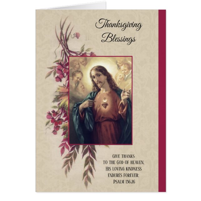 Coeur sacré de thanksgiving des fleurs de Jésus (Devant)