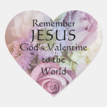 Souvenez-vous de Jésus : Sticker Saint-Valentin de