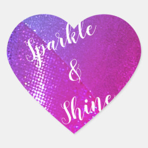 Cœur Sparkings & Shine Custom Purple Coeur Sticker