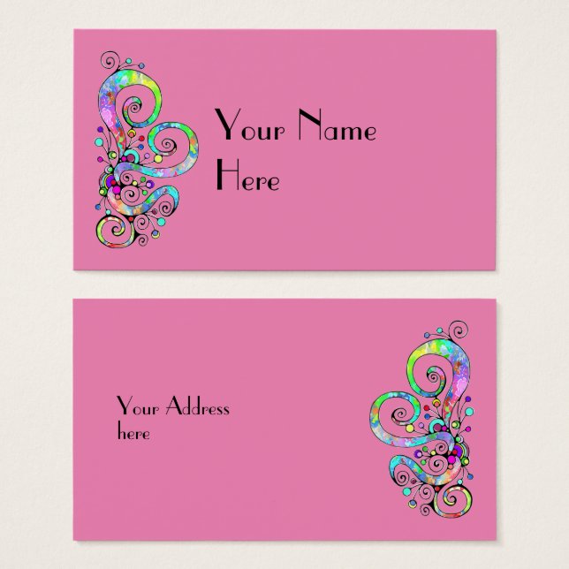 Coeur spiral Peint à la main 1 (Devant & derrière)