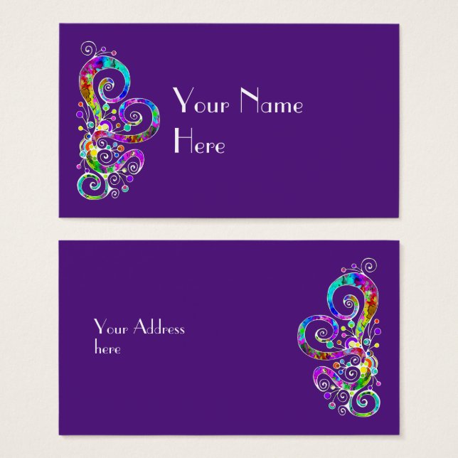 Coeur spiral Peint à la main 2 (Devant & derrière)