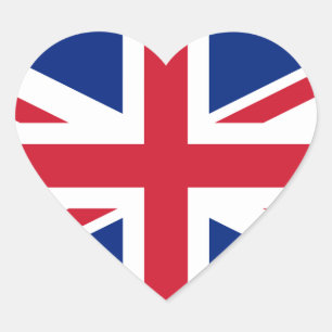 Cœur Sticker à drapeau Union