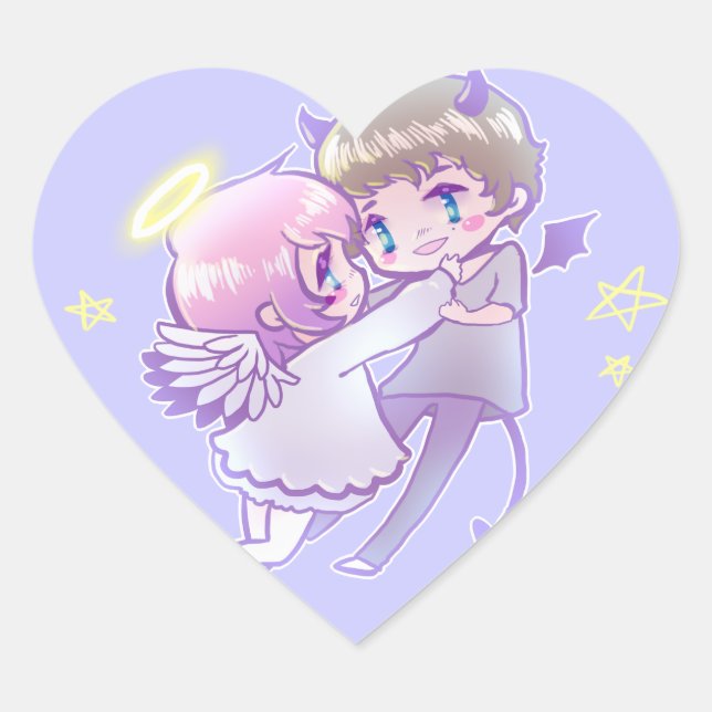 Cœur Sticker Angel x Demon Luv (Devant)