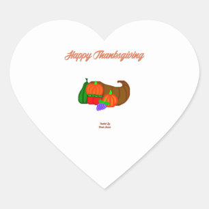 Cœur Sticker cardiaque Cornucopia Thanksgiving