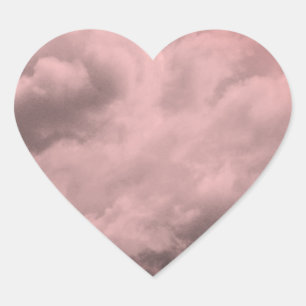 CŒUR STICKER CARDIAQUE DE NUAGES ROSES