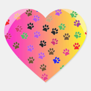 Cœur Sticker cardiaque Paws