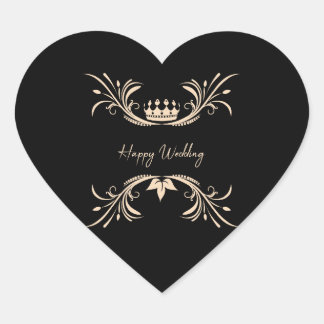 Cœur sticker chocolat mariage