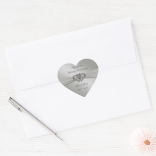 Cœur Sticker classique pour le 25e anniversaire du Mari