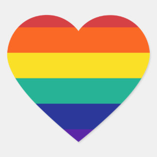 Cœur Sticker Coeur arc-en-ciel