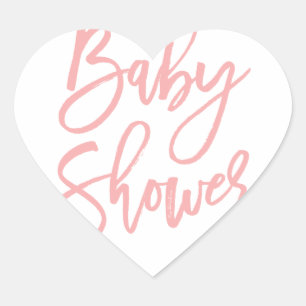 Cœur Sticker Coeur baby shower rose