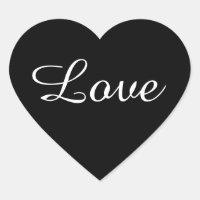 Sticker Coeur d'Amour Noir & Blanc, Faveur de mari