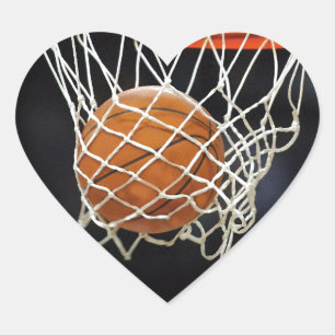 Cœur Sticker Coeur de basket-ball