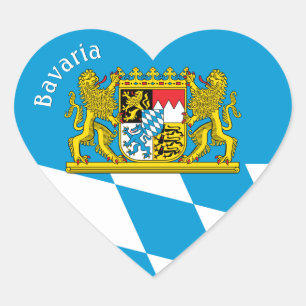 Cœur Sticker Coeur de Bavière, Drapeau Patriotique Bava