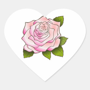Cœur Sticker Coeur de dessin rose vintage