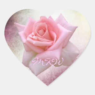 Cœur Sticker Coeur de rose rose parfait