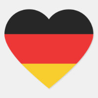 Sticker Coeur du drapeau allemand