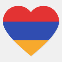 Sticker Coeur du drapeau arménien