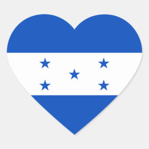 Cœur Sticker coeur du drapeau du Honduras