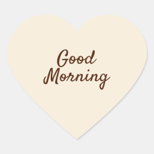 Cœur Sticker Coeur du matin - Design Beige minimal