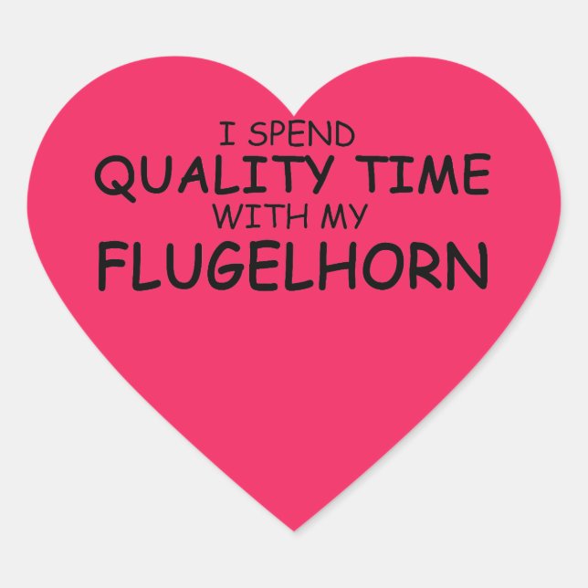Cœur Sticker Coeur Flugelhorn Time de qualité (Devant)