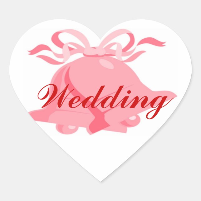 Cœur Sticker Coeur mariage Bells (Devant)