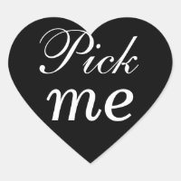Sticker Coeur noir et blanc