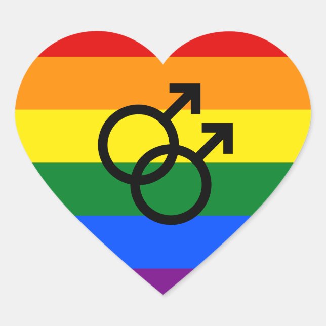 Cœur Sticker Coeur Rainbow Pride (Devant)