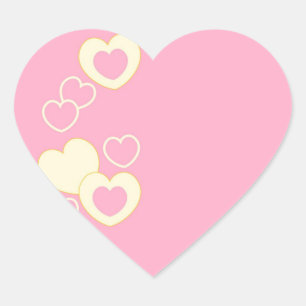 Cœur Sticker Coeur rose Eyelet Arrière - plan