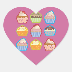 Cœur Sticker Coeur rose Lotsa Cupcakes